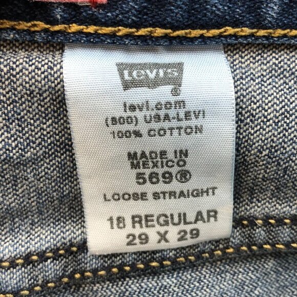 Vintage Levis Womens 569 Jeans Size 18 Loose Straight Classic Blue Denim Casual - Picture 3 of 13